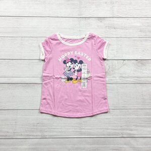 Disney Jumping Beans Girl Easter “Hoppy Easter” Minnie Mickey Tee NWT 4